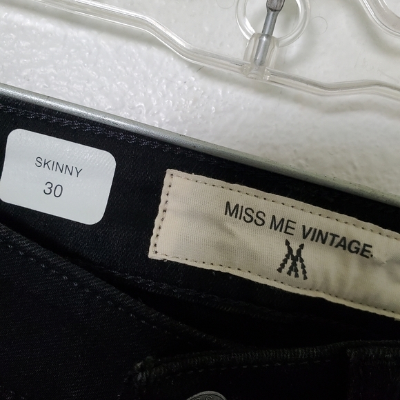 Miss Me Vintage Collection Black Boho Tribal Embroidered Jeans - Picture 9 of 16